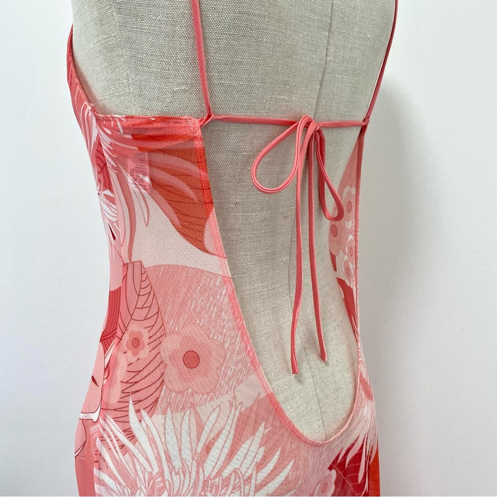 La SENZA Pink & Red Floral Slip Dress - Picture 6 of 13